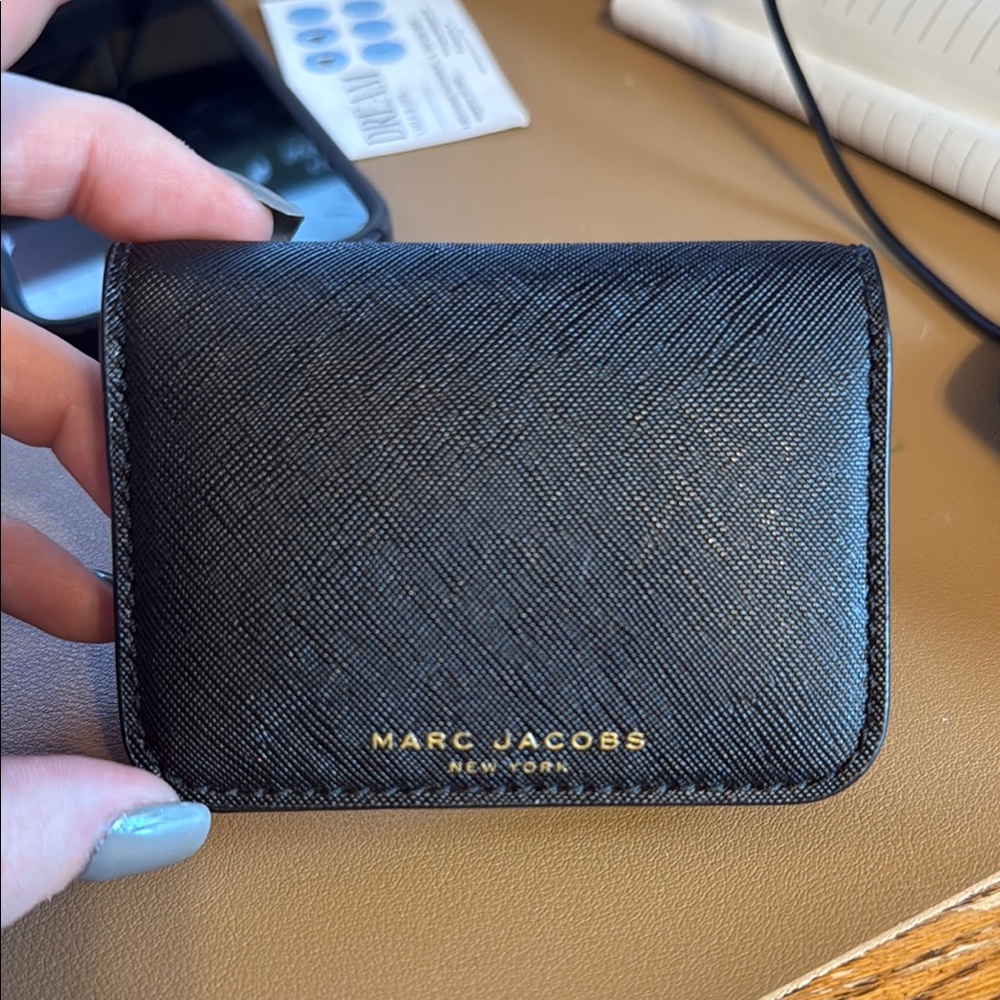 Marc Jacobs Black Card Holder Compact Design